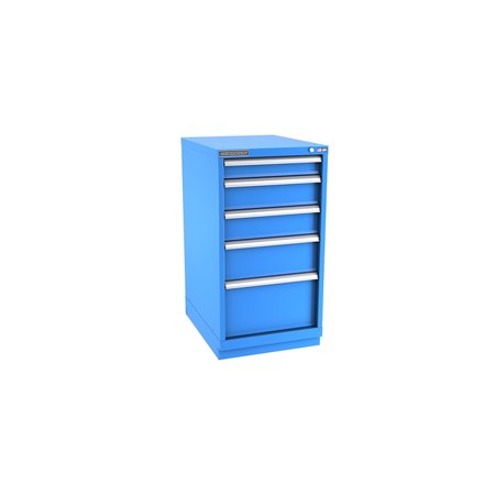 CHAMPION TOOL STORAGE Modular Drawer Cabinet, 5 Drawer, Blue, Steel, 22 in W x 28-1/2 in D x 41-3/4 in H N18000501ILCFTB-BB